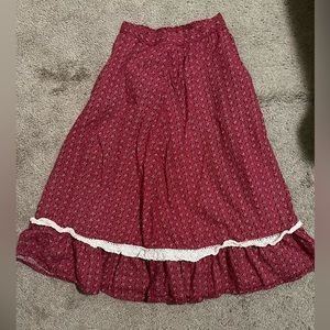 EUC size small midi prairie skirt